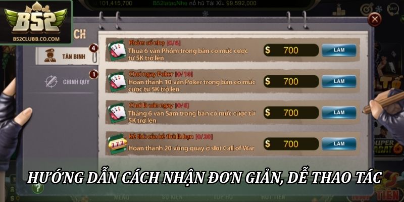 Ưu Đãi Tân Thủ Tại B52Club: Quà Chào Mừng Siêu Hấp Dẫn 2 Hướng dẫn cách nhận đơn giản, dễ thao tác